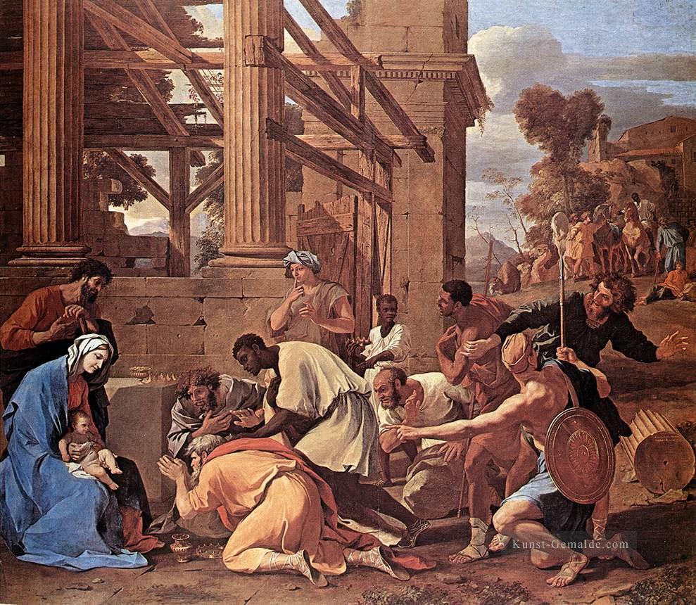 Anbetung der Könige klassische Maler Nicolas Poussin Ölgemälde